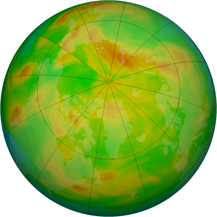 Arctic ozone map for 23 May 1990